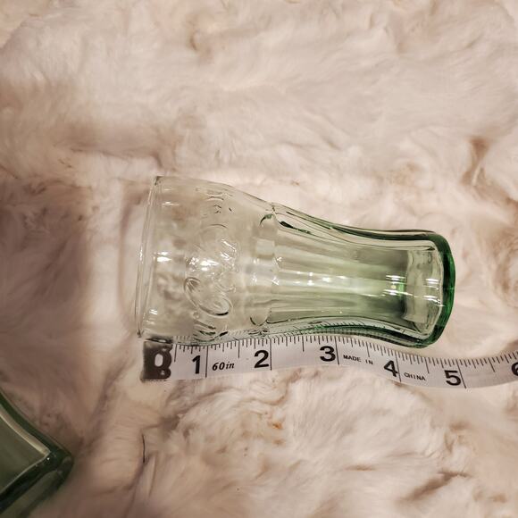Libbey Coca-Cola Coke Green Tint Mini Drinkware Set of 5 Glasses Tumbler 6.25 OZ - Picture 4 of 7
